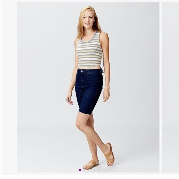 Free People Nectar Combo Striped Tank Top in Gray and Tan NWT Large - Picture 5 of 11